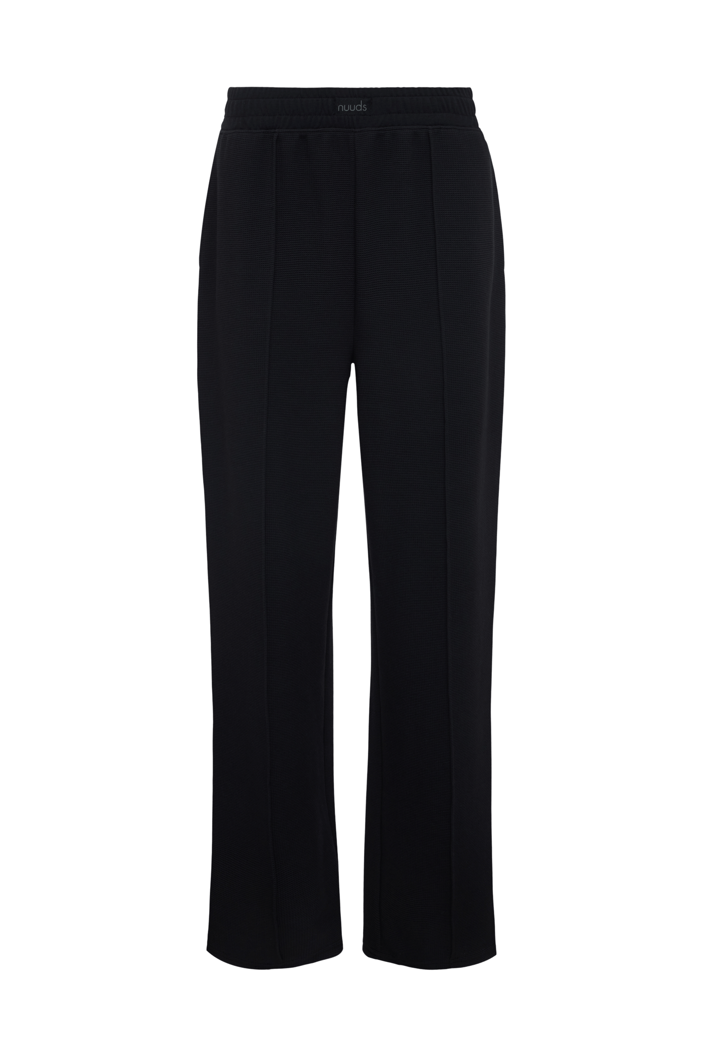 Performance Waffle Wide Leg Pant | Black