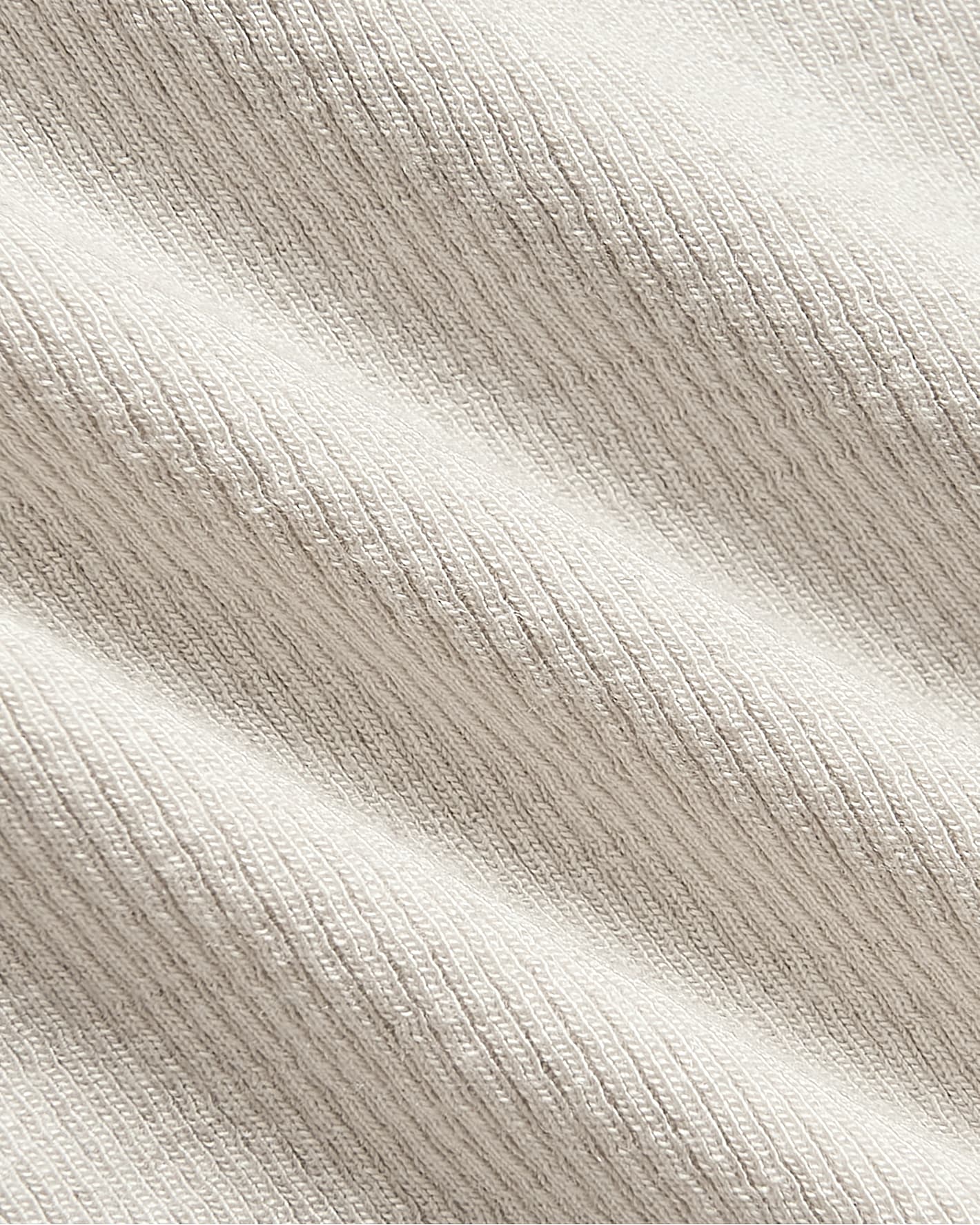 Womens Oatmeal Ribbed 3/4 Sleeve Scoop Neck Tee