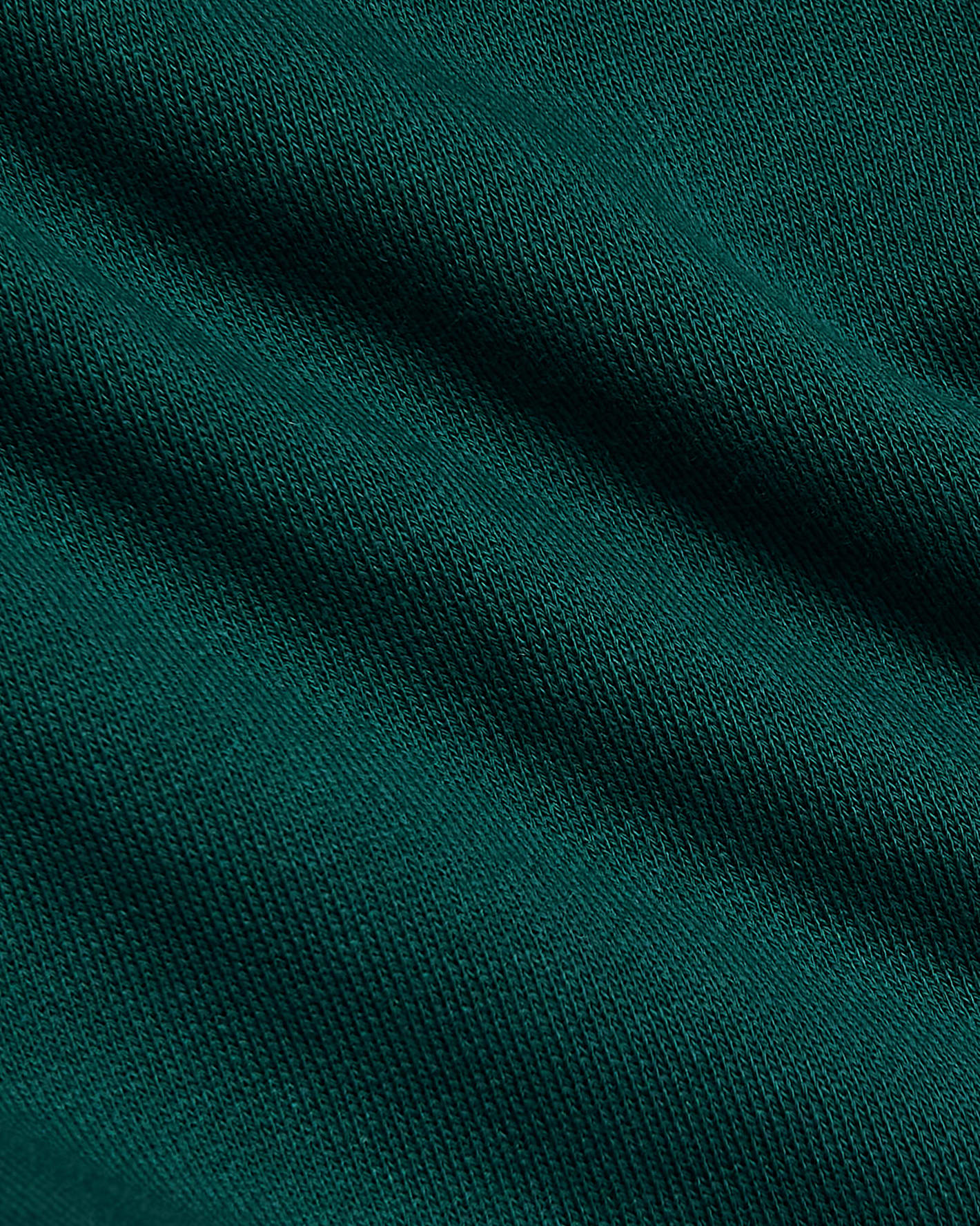 Deep Emerald Fleece French Terry Pullover Crew Neck