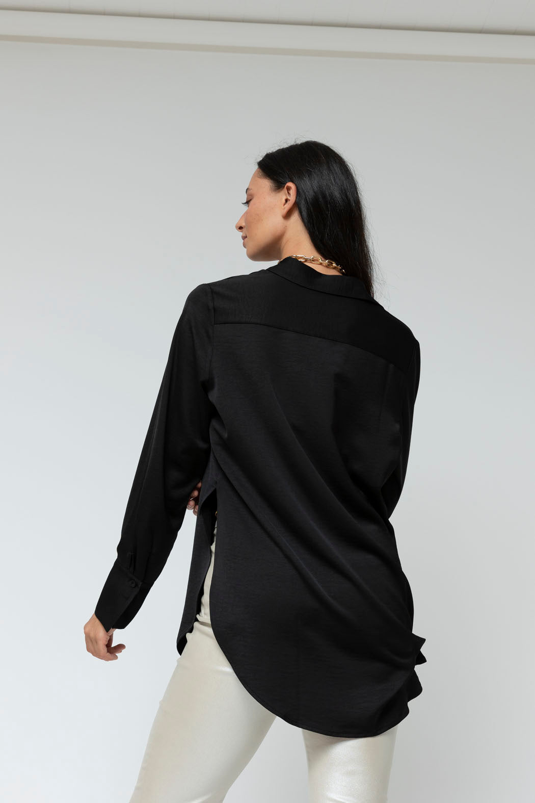Black Silky Charlie Shirt - Sale