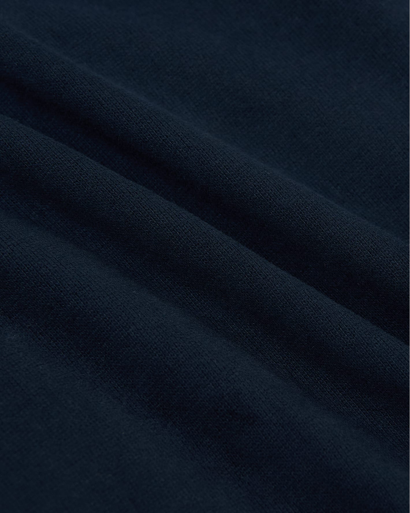 Navy Tall Heavyweight Curved Hem Crew