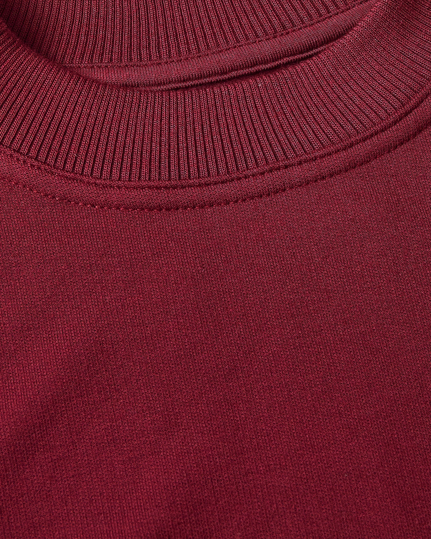 Girls Dark Maroon Slouch Pullover Crew