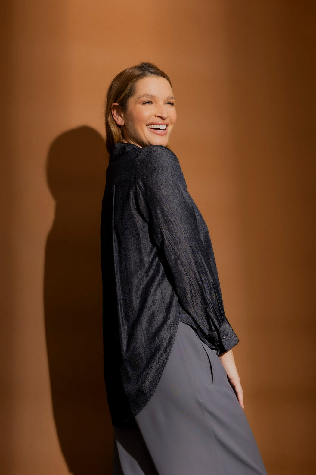 Black Chambray Brit Blogger Shirt