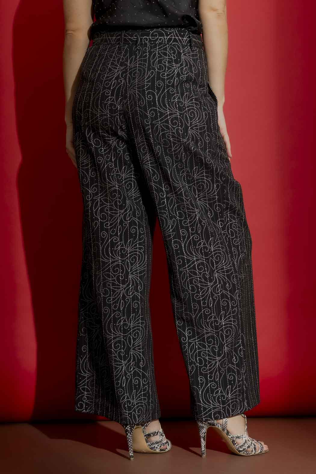 Black Embellished Cleo Pant