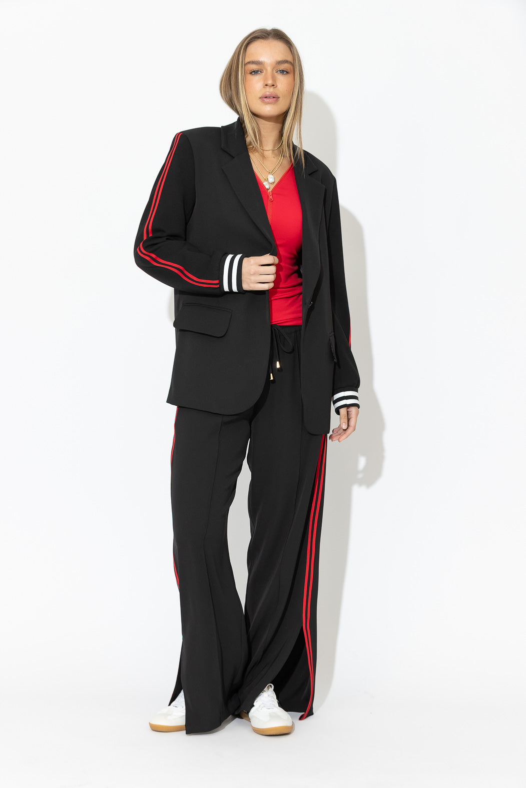 Black Euro Pintuck Sport Pant