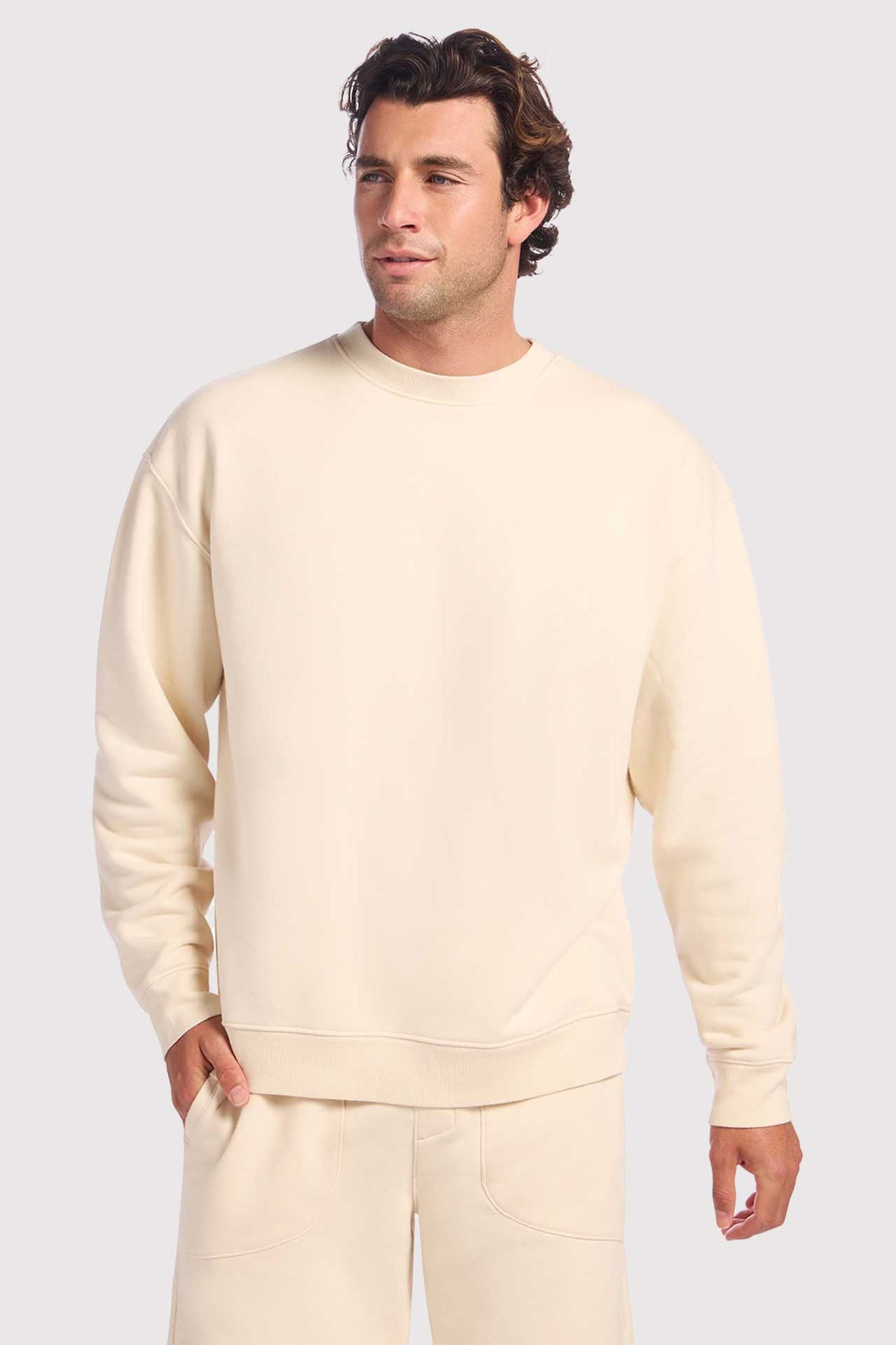 Vintage Fleece Men's Crewneck | Washed Bone