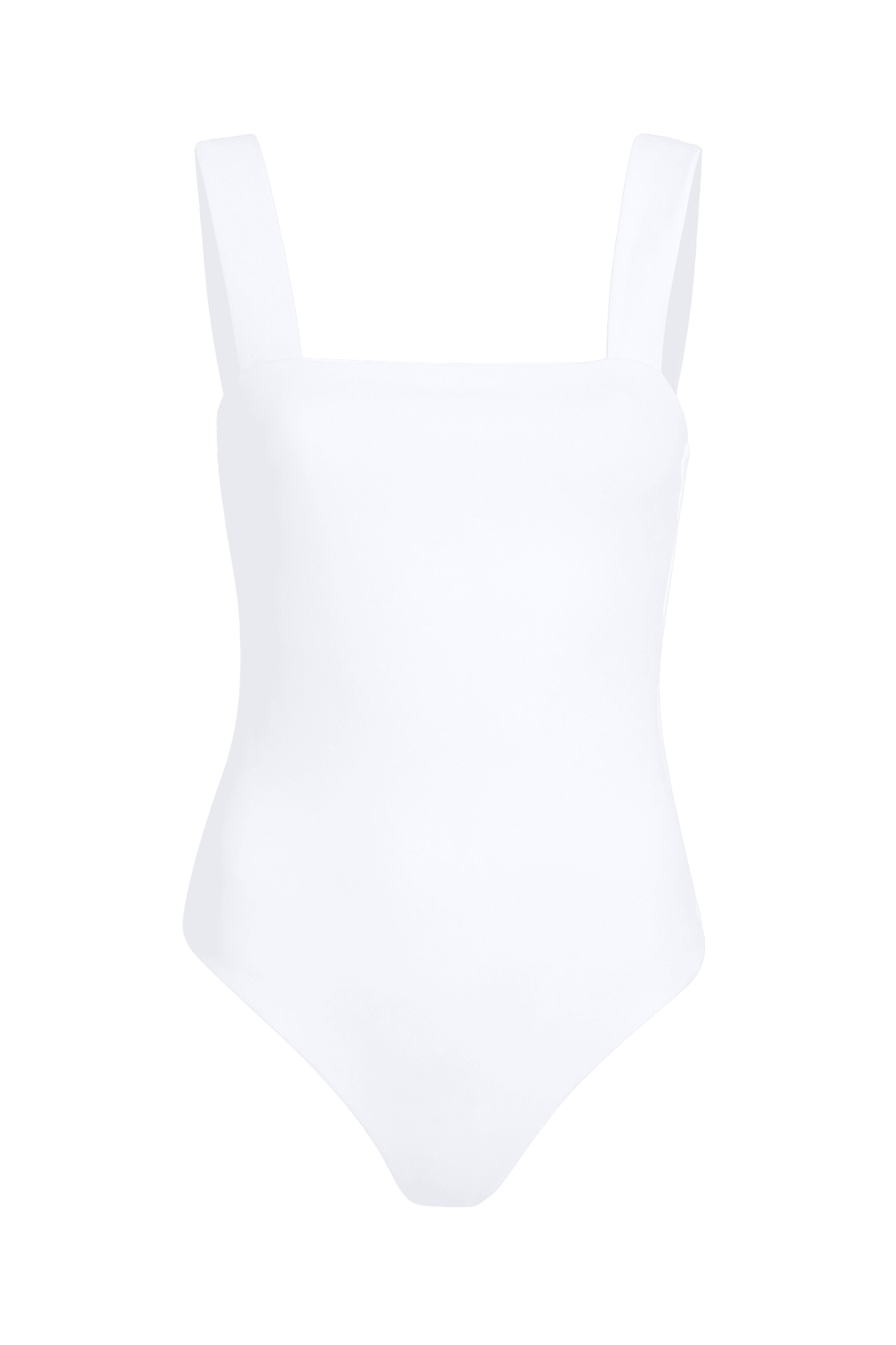 Square Neck Tank Bodysuit | White