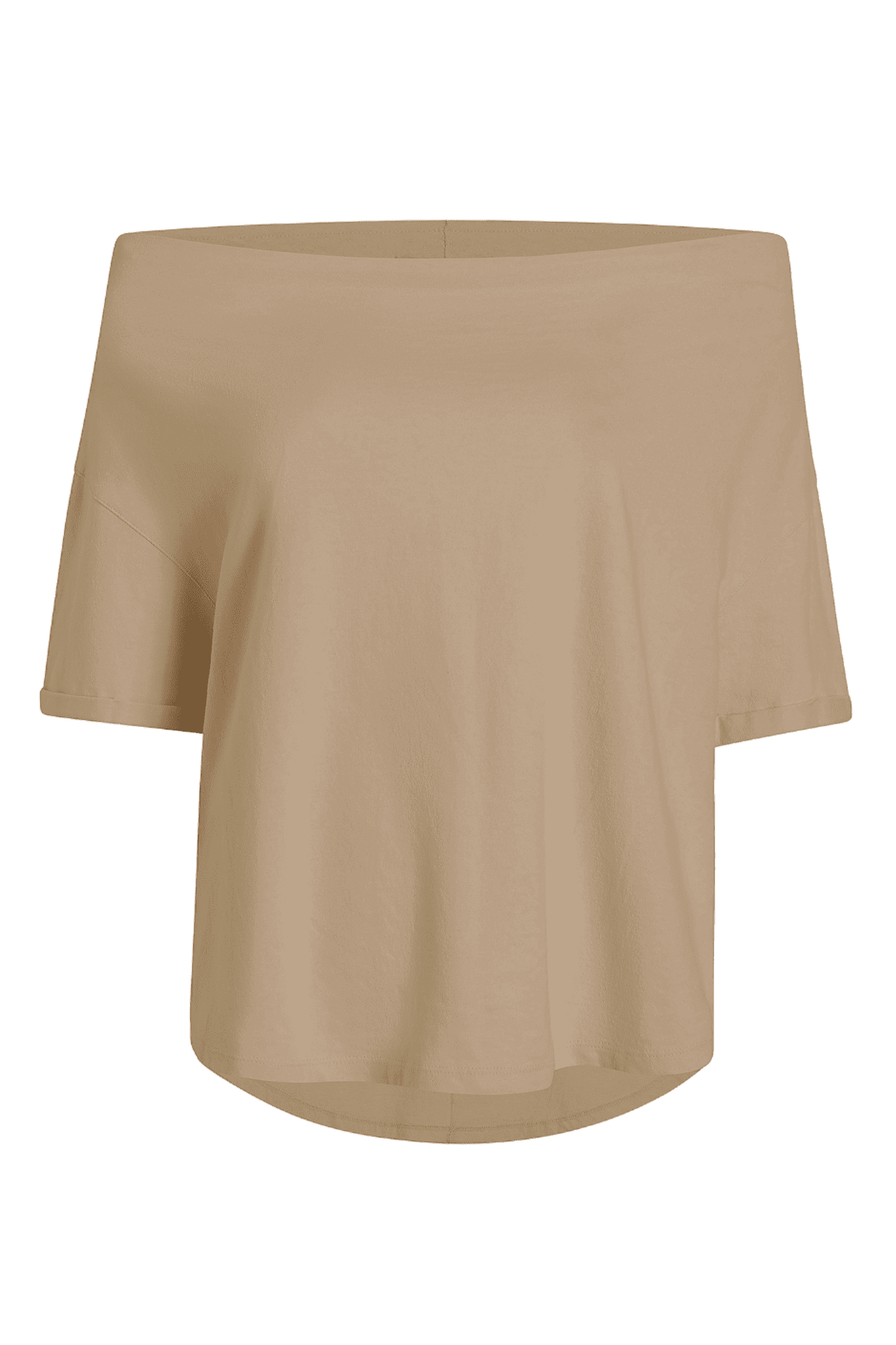 Vintage Cotton Off The Shoulder T-Shirt | Oat