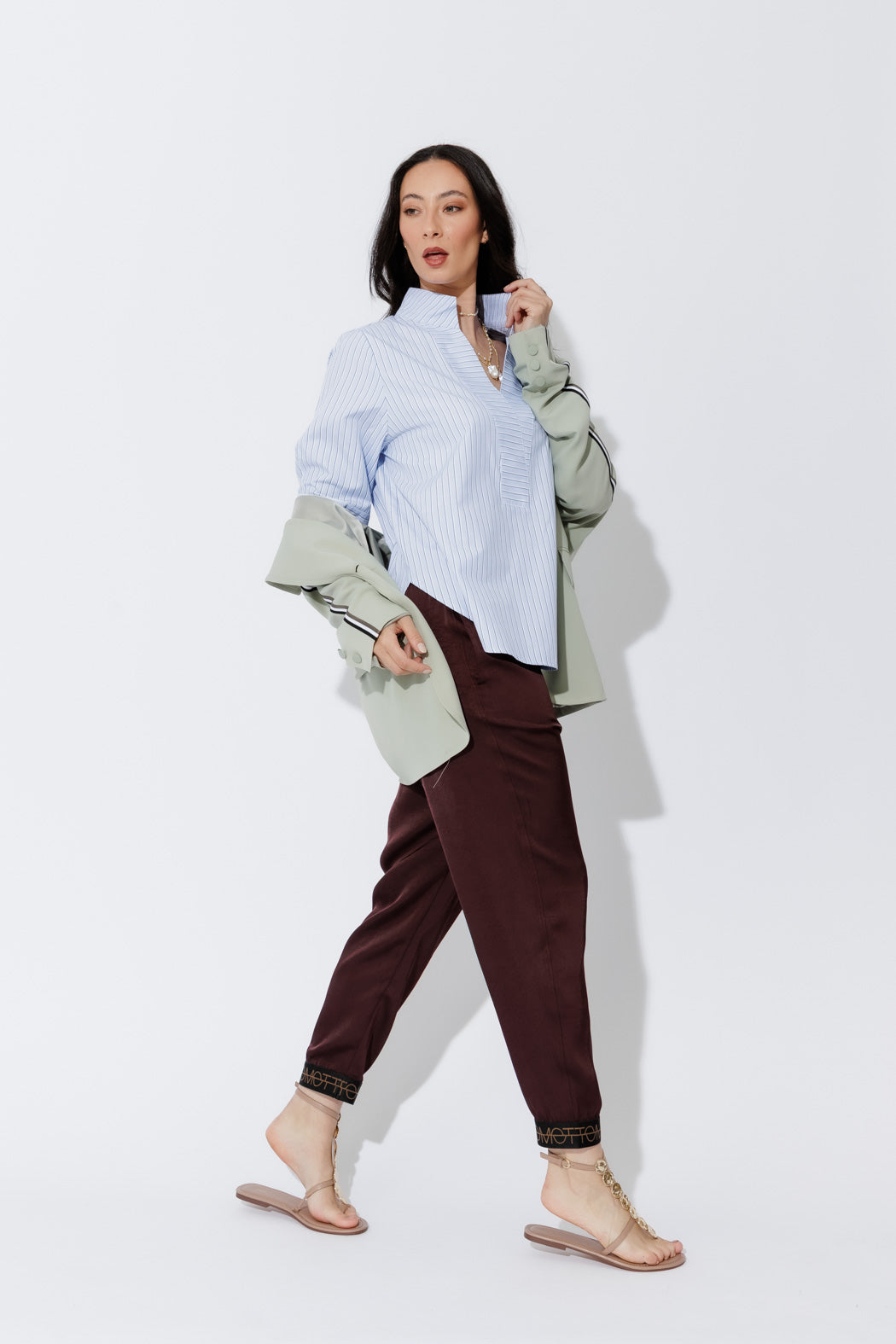 Blue Stripe Milan Blogger Shirt