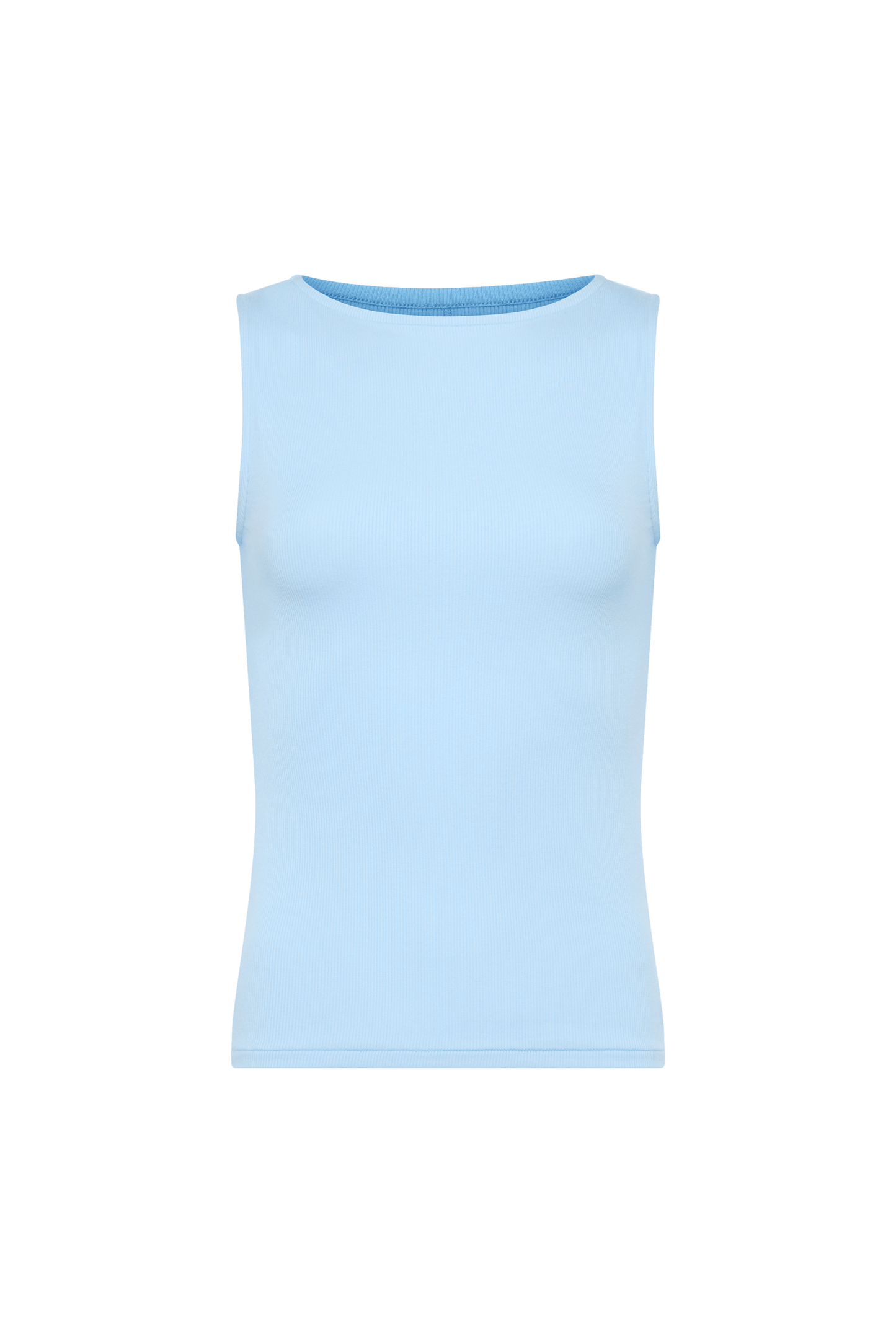 Slinky Rib Boatneck Tank | Sky