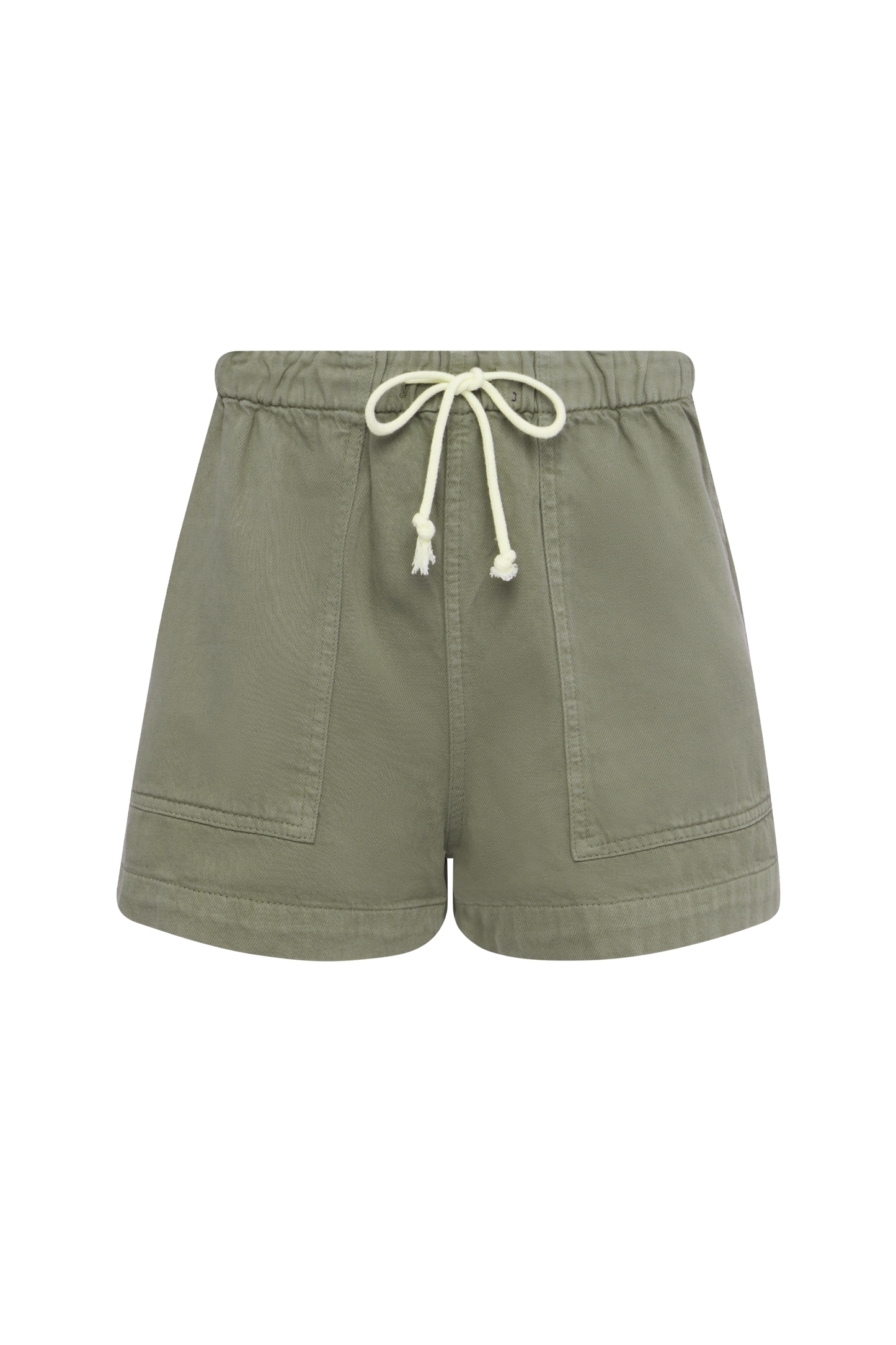 Pull-On Denim Short | Darkest Olive