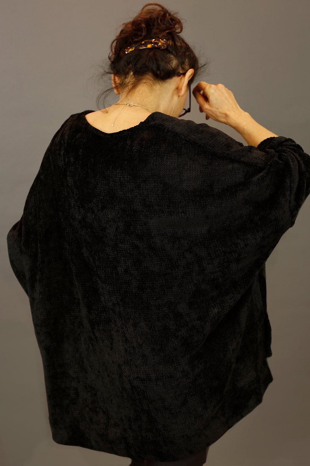 Black Velour Bronte Jumper - FINAL SALE