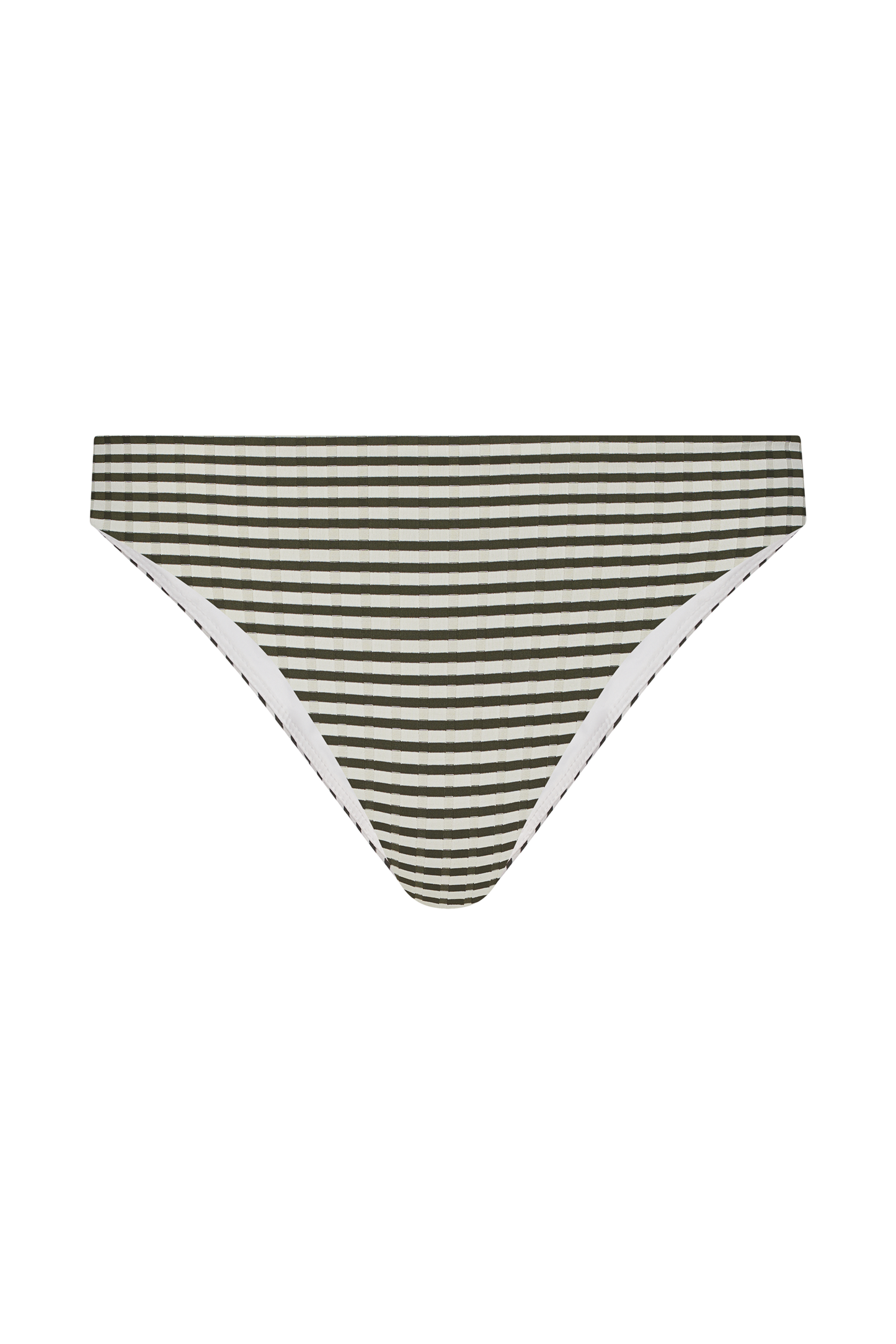 Low Waist Bikini Bottom | Olive Stripe