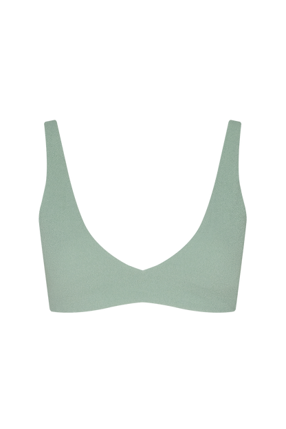 Plunge Bikini Top | Crispy Pistachio