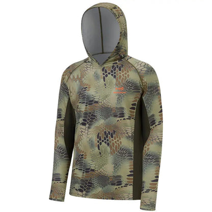 Men’s UPF 50+ Fishing Hoodie – Lightweight Long-Sleeve Sun Protection with Neck Gaiter