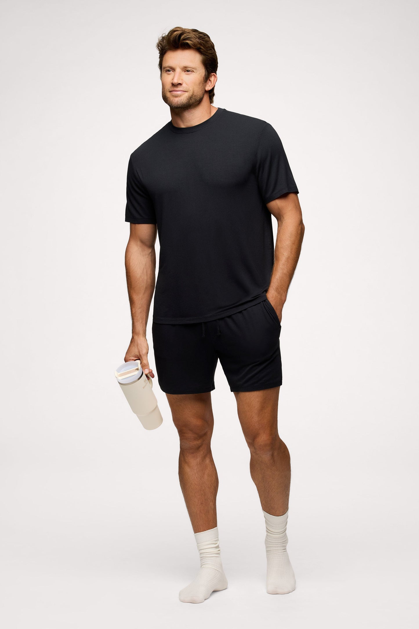 Men's Pajama Short Set | Black