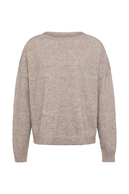 Cozy Knit Mockneck Sweater | Heather Cocoa