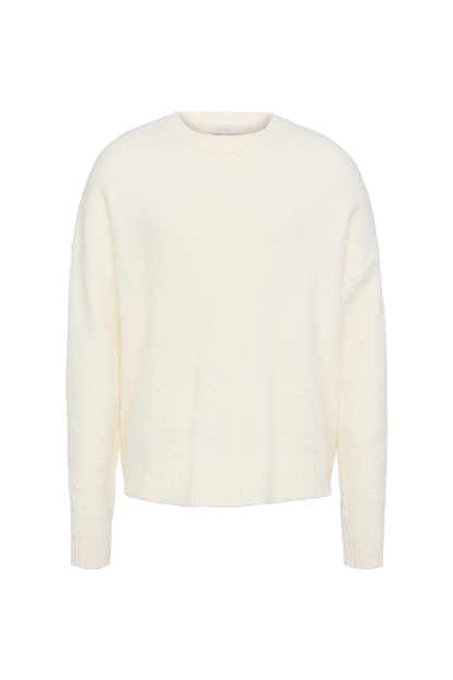 Boucle Crewneck Sweater | Pearl