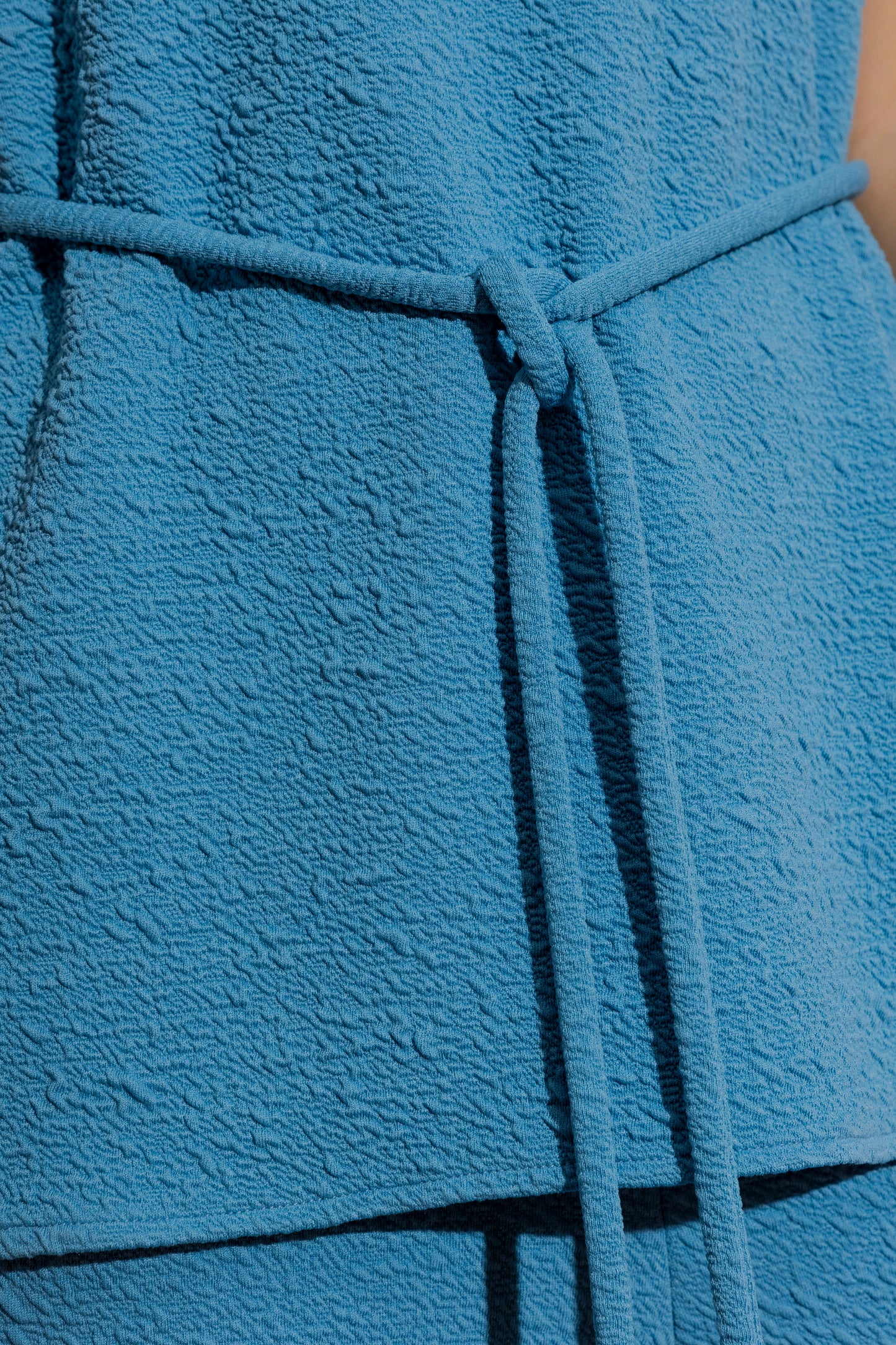 Blue Bubble Belted Tunic