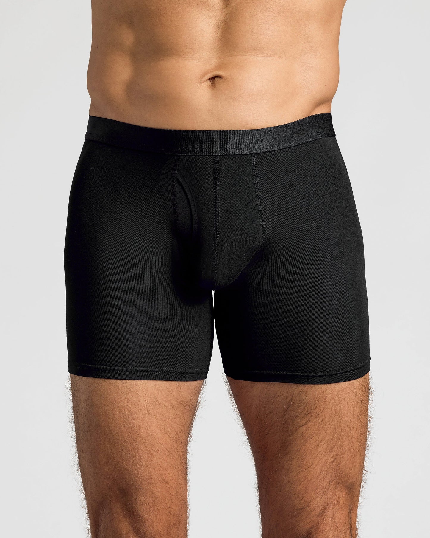 Black Boxer Briefs W/ Fly 12-Pack 2025