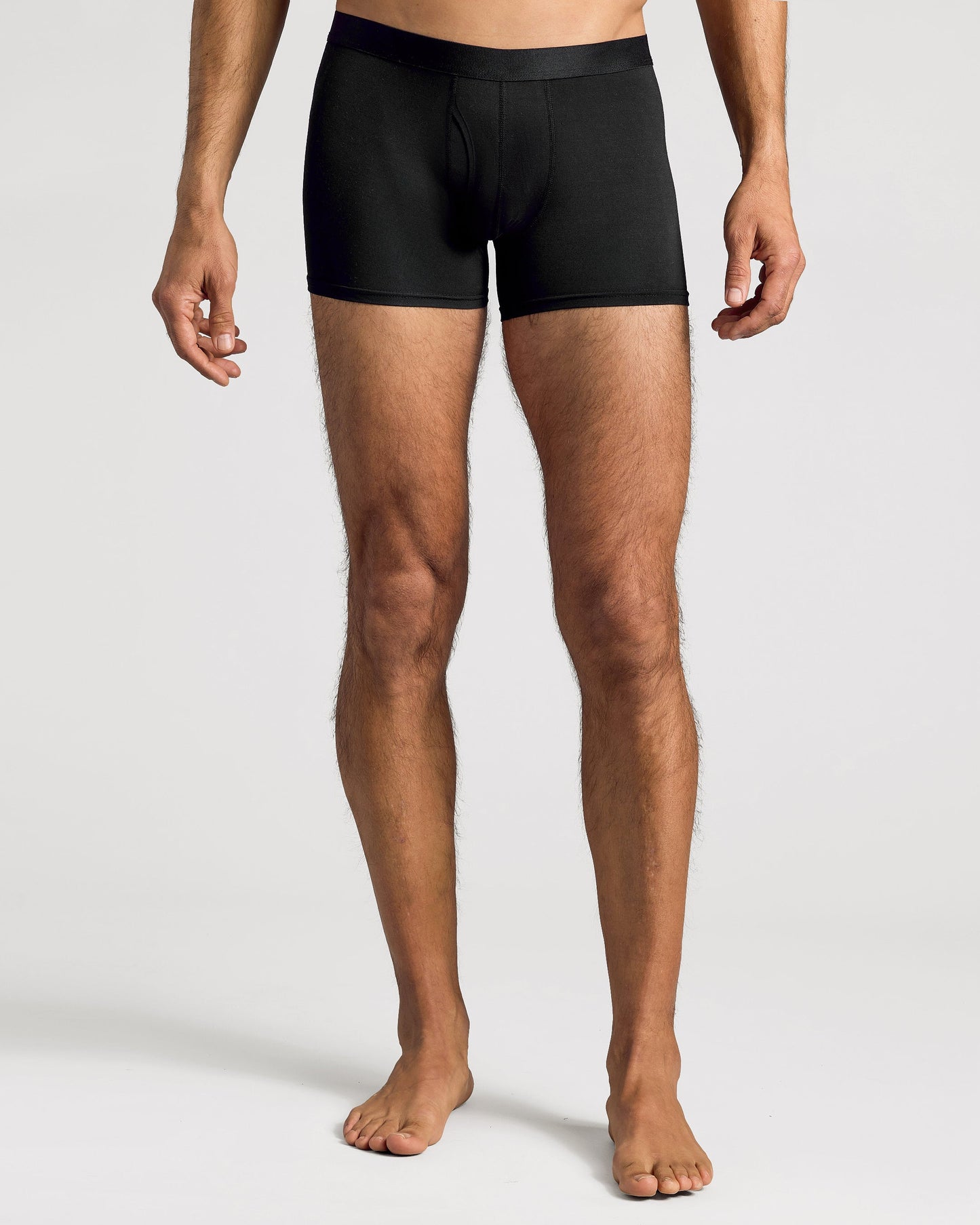 Black Boxer Trunks W/ Fly 3-Pack