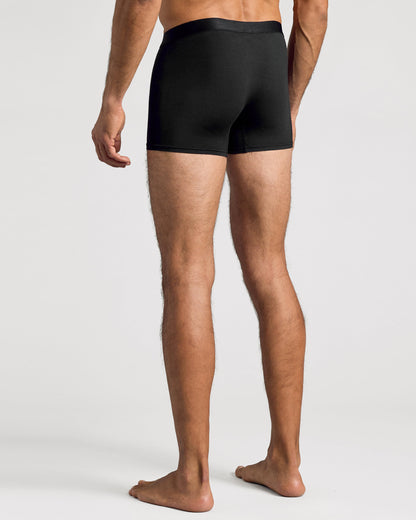 Black Boxer Trunks W/ Fly 3-Pack