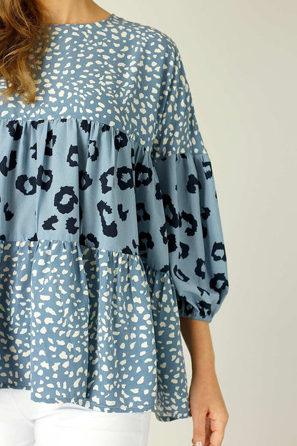 Chambray Nano Patchwork Top - SALE