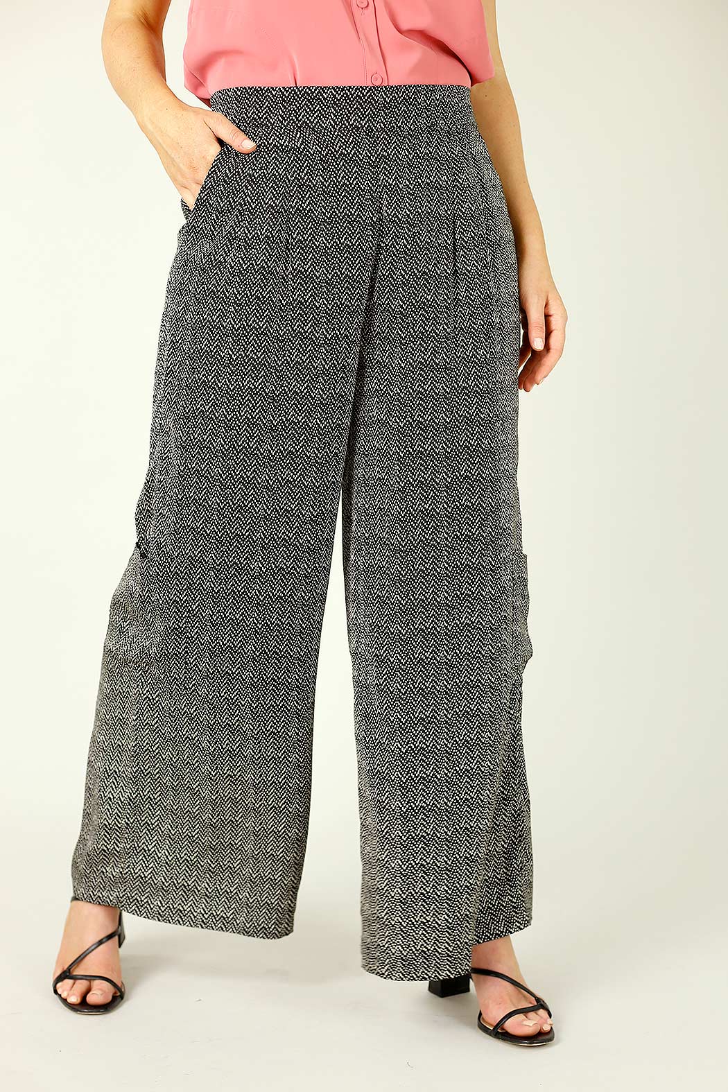 Black Spot Print Pocket Culotte - FINAL SALE