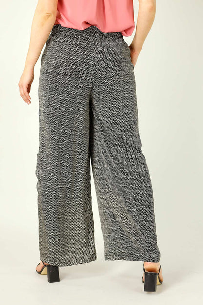 Black Spot Print Pocket Culotte - FINAL SALE