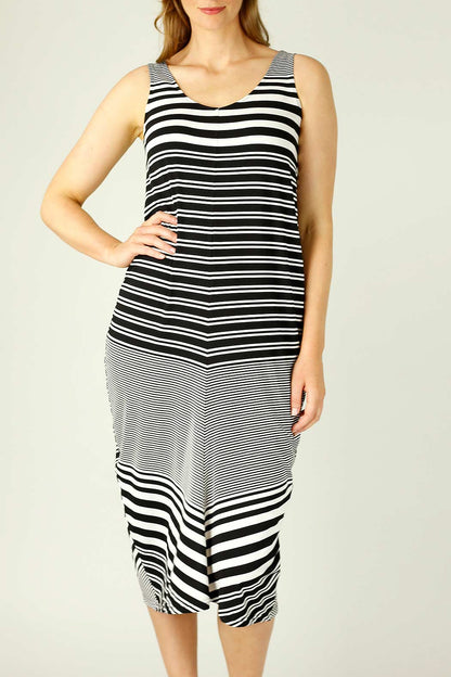 Black & White Stripe Jersey Wonderdress - FINAL SALE