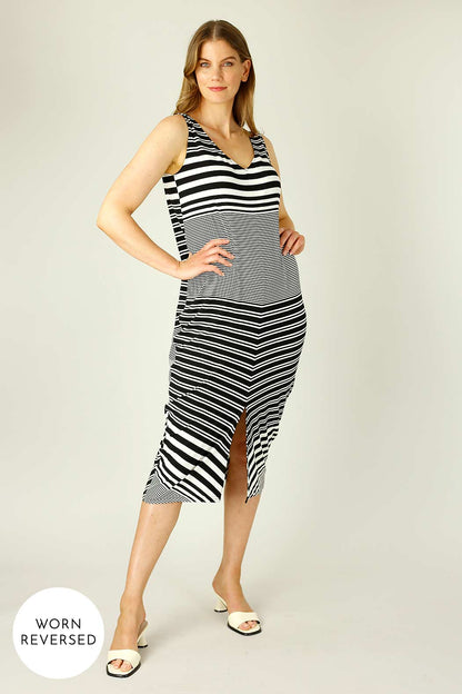Black & White Stripe Jersey Wonderdress - FINAL SALE