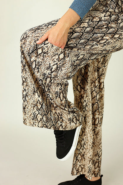 Brown Snake Cargo Culotte - SALE