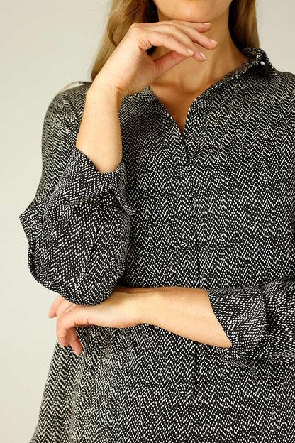 Black Spot Nano Cuffed Pocket Shirt - SALE