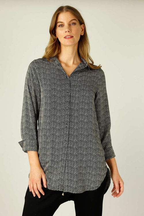Black Spot Nano Cuffed Pocket Shirt - SALE