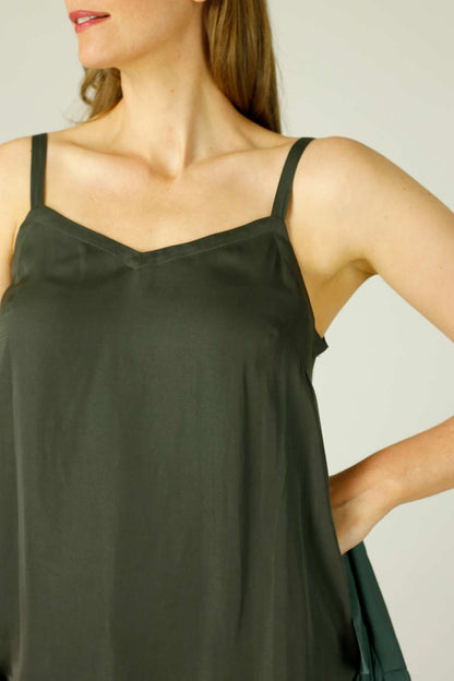 Burnt Moss Seta Layering Cami - SALE