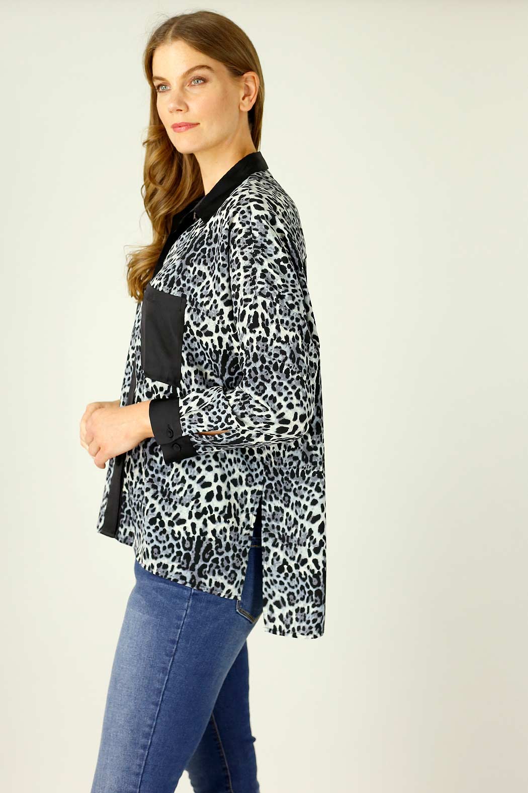 Blue Animal Nano Patchwork Overshirt - SALE