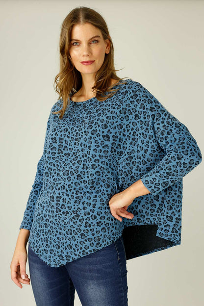 Blue Animal Jacquard Overtop - SALE