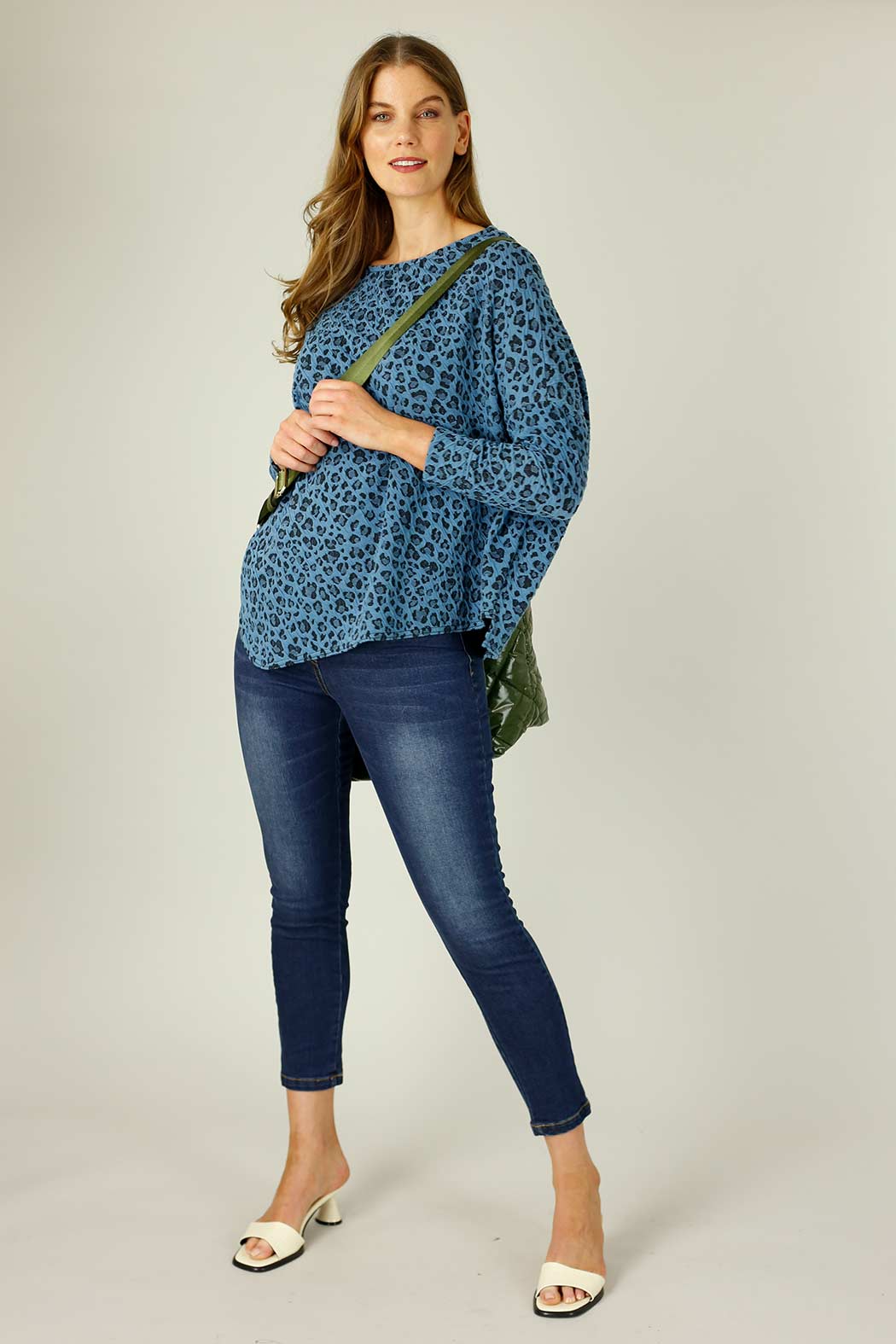 Blue Animal Jacquard Overtop - SALE