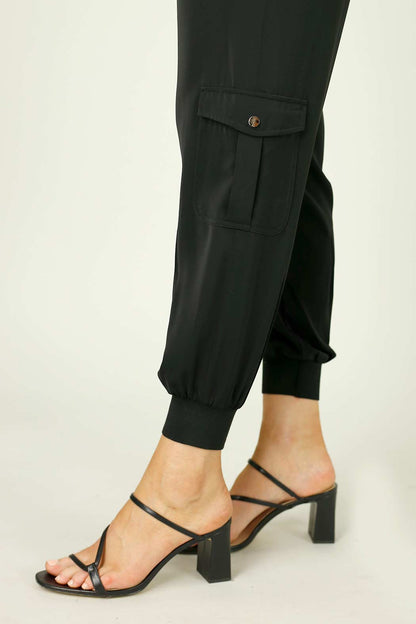 Black Soft Touch Cargo Pant - SALE