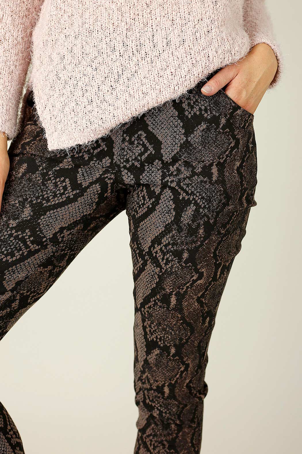 Black Brown Jacquard Jogger - SALE