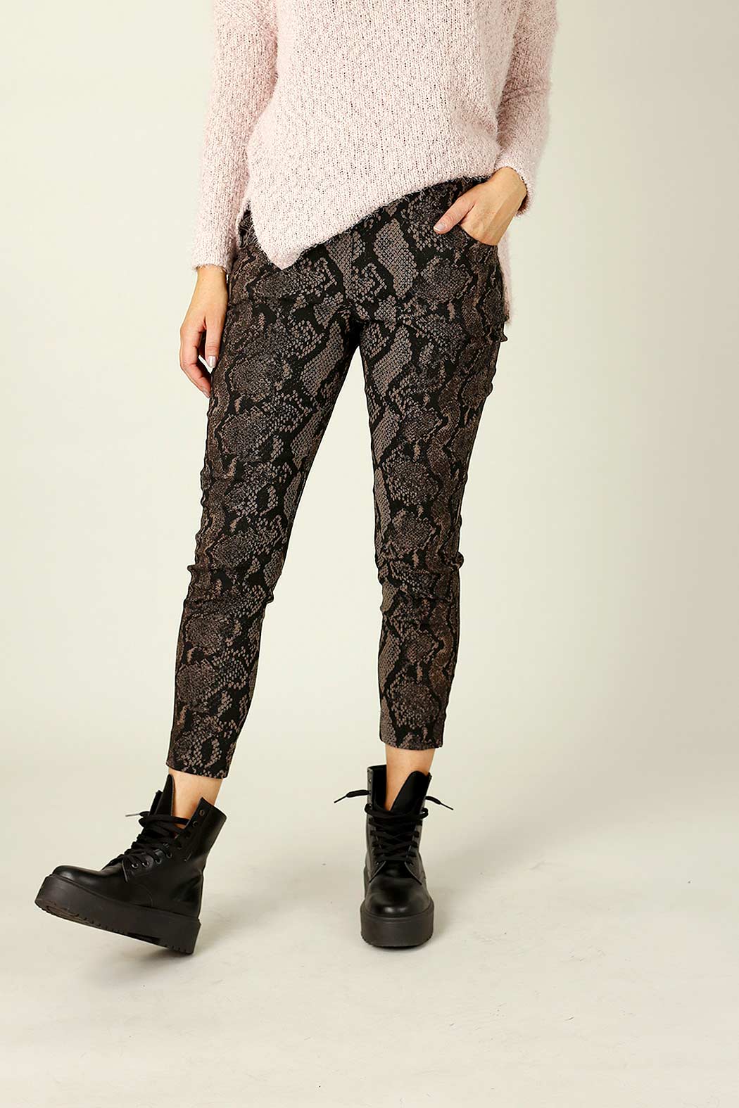 Black Brown Jacquard Jogger - SALE