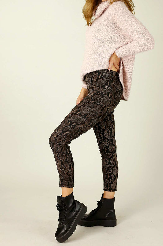 Black Brown Jacquard Jogger - SALE