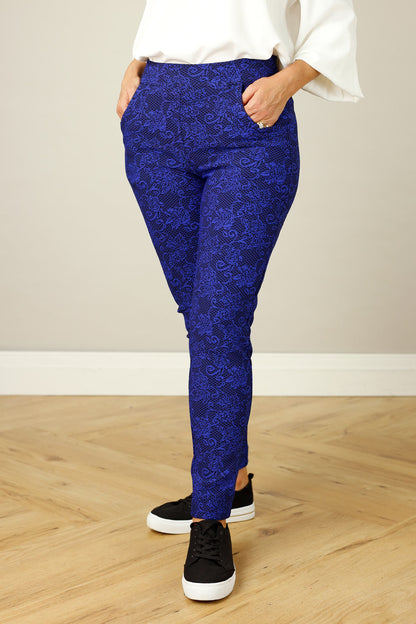 Black & Blue Jacquard Jogger - SALE