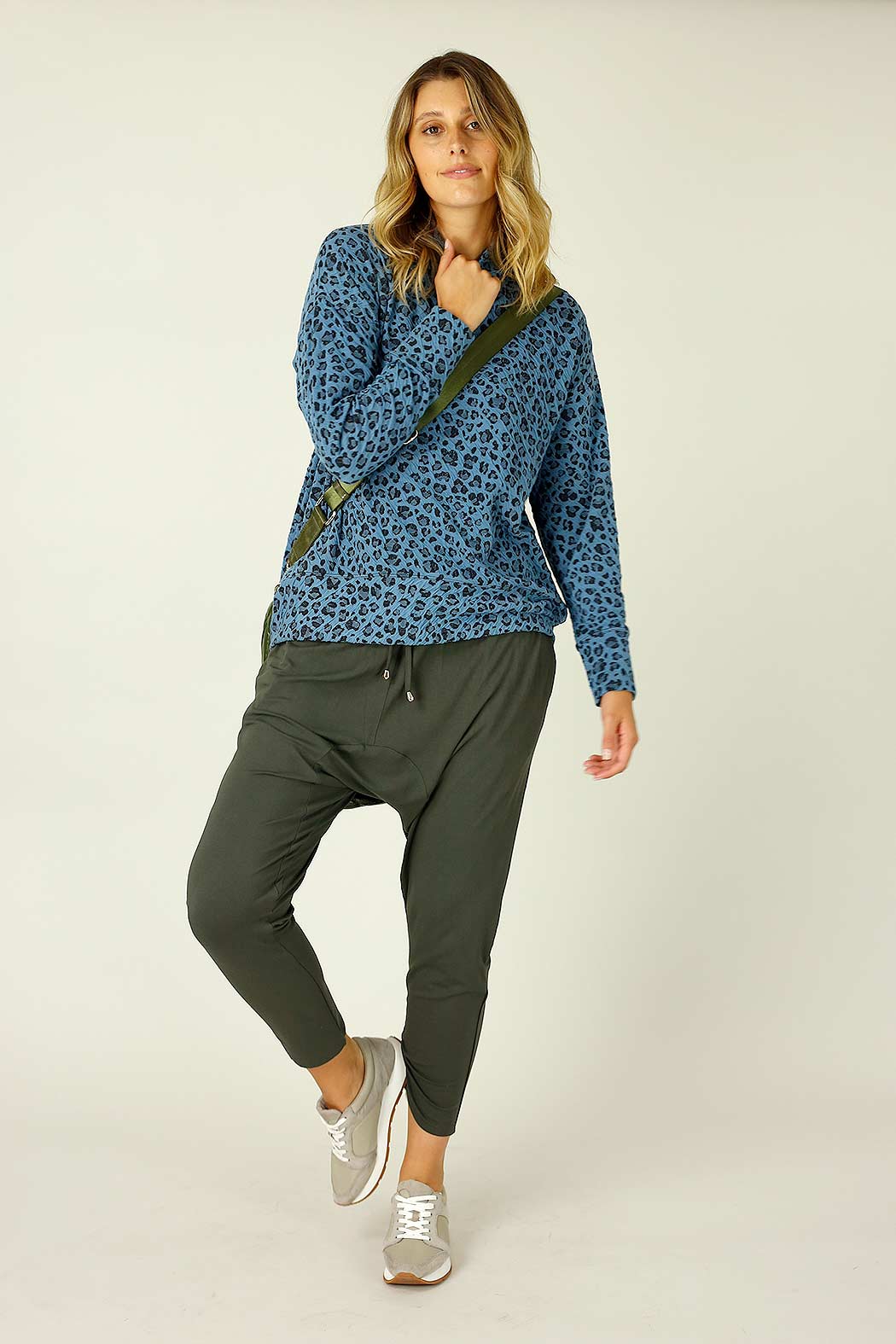 Blue Animal Jacquard Jumper