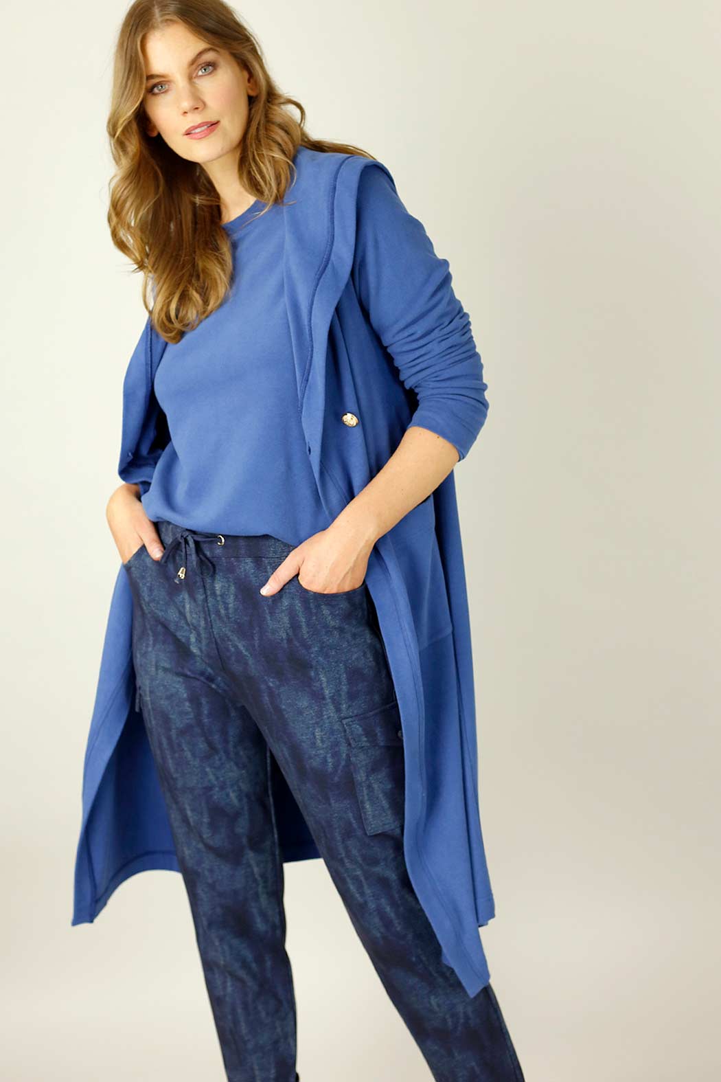 Blue Lounge Hood Coatigan - SALE