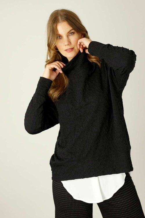 Black Animal Jacquard Jumper