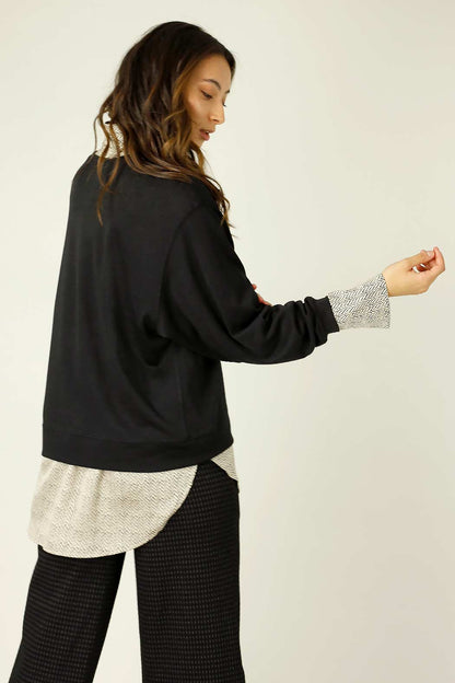 Black Woolly Crew Jumper - SALE