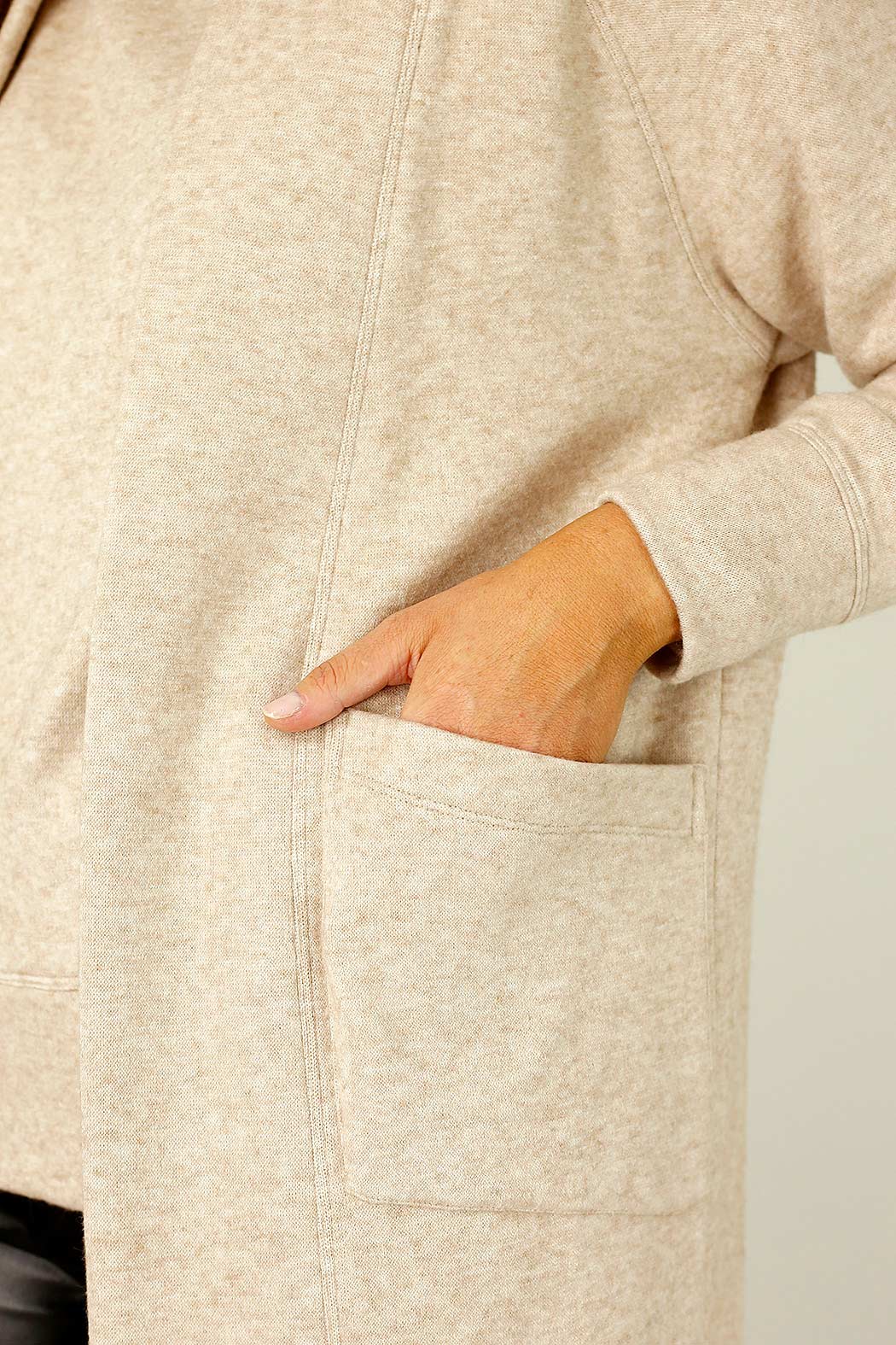 Beige Lux Raglan Cardi - SALE