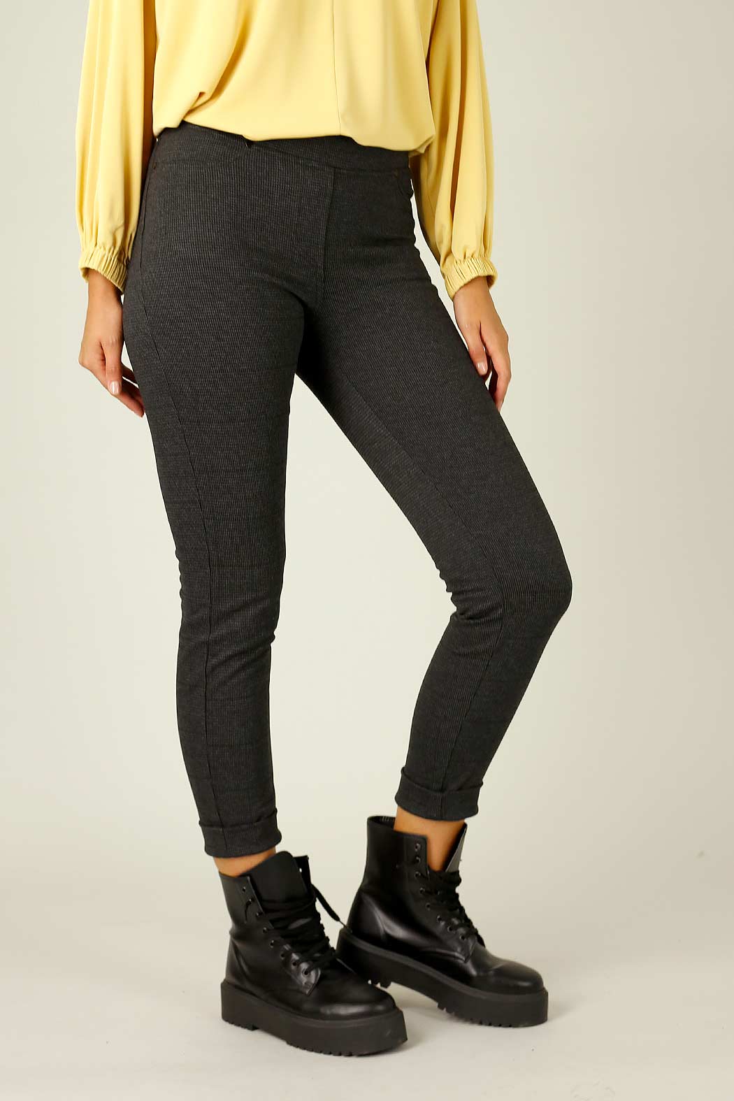 Charcoal Firm Hold Relaxed Slim Jean -SALE