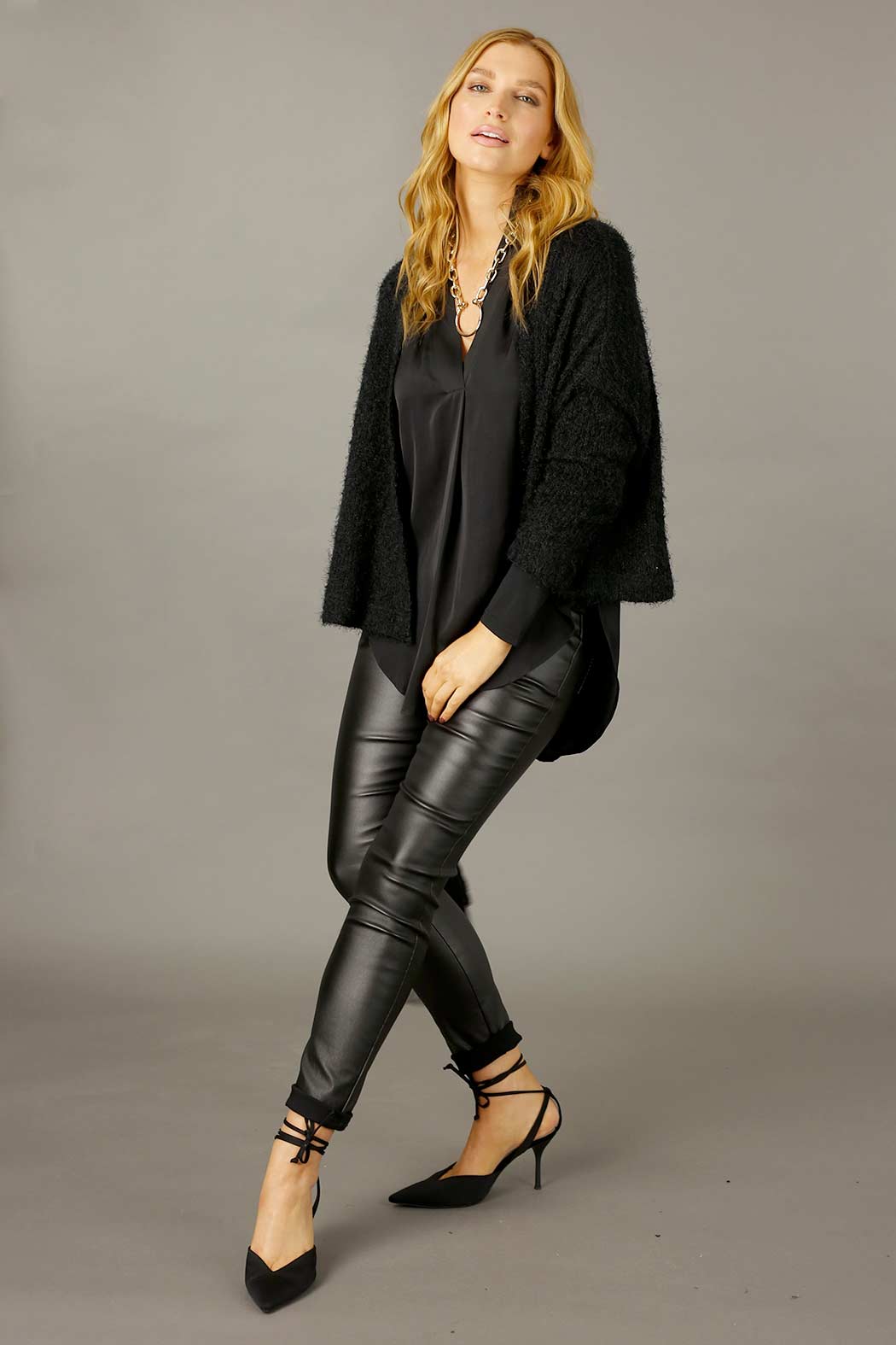 Black Fluffy Wonder Cardi - SALE